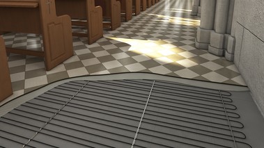 riscaldamento a pavimento per chiese